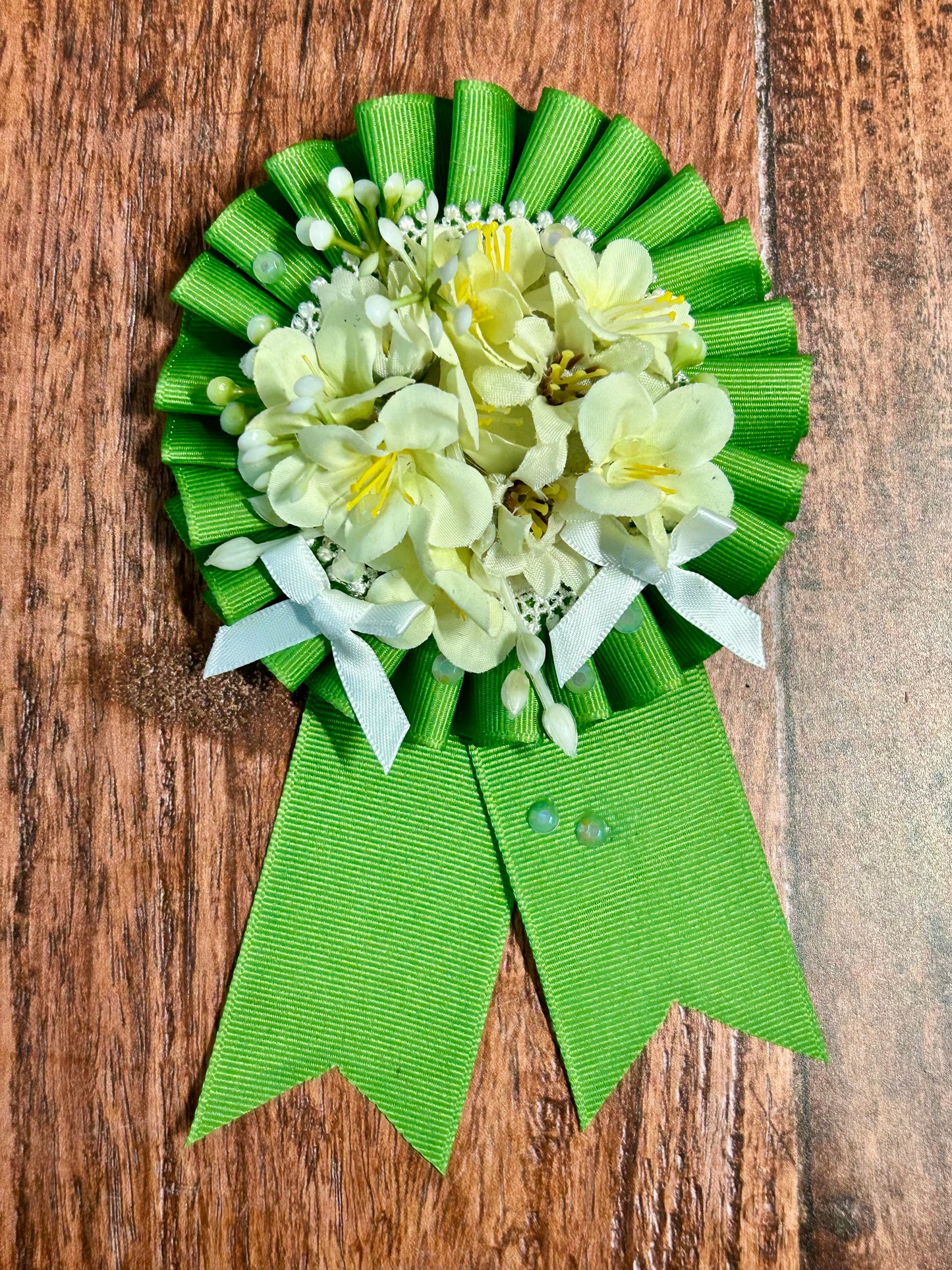 Green, Yellow, and White Botanical Rosette